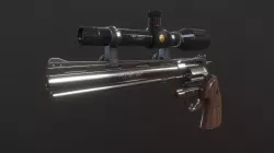 Colt Python 375 Low-poly Low-poly  3D model