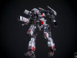 Combat Mech Low-poly  3D model