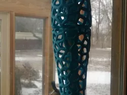 Coral-motif juggling club. First prototype.
