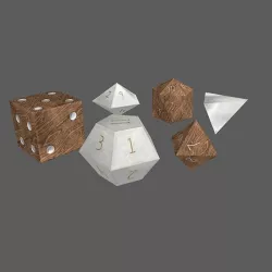 Custom Dice Set Low-poly  3D model