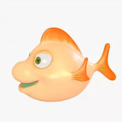 Cute Fish Low-poly  3D model