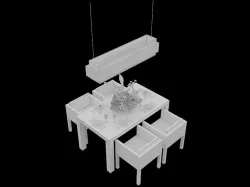 Dining Table - 05 3D model