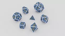 Fallout pip boy dice set Low-poly  3D model