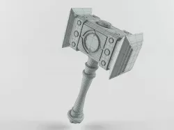 Fantasy Hammer 3D model