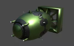 Fat Man Atomic Bomb MARK III Low-poly  3D model