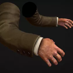 First Person Arms coat FPS RIGGED animated Low-poly  3D model