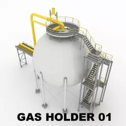 Gas holder 01 3D model