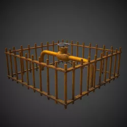 Gas Pipe PBR Low Poly Low-poly  3D model