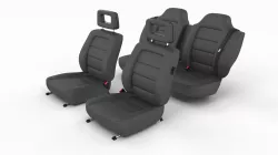 Generic Black Leather Car Seats 3D model