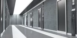 Gray modern corridor Low-poly  3D model