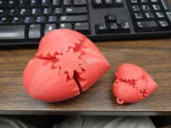 Heart Gears Keychain