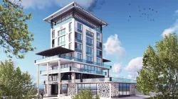 Hotel and Business Center  Low-poly  3D model