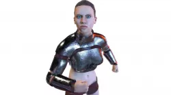 Human Female Warrior Girl Low-poly  3D model