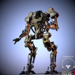 Industrial Mech Low-poly  3D model