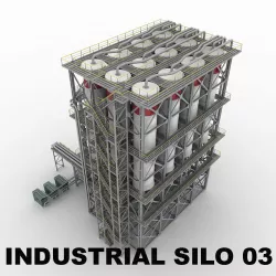 Industrial silo 03 3D model
