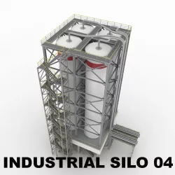 Industrial silo 04 3D model