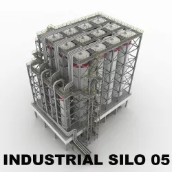 Industrial silo 05 3D model