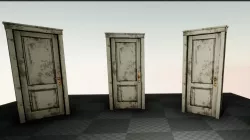 InteractiveDoorBPV03 UE4 Low-poly  3D model
