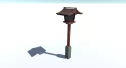 Japan Street Lamp Low-poly  3D model