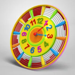 Kids Playing Clock 3D model