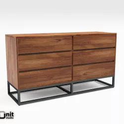 Logan Industrial 6-drawer Dresser by West Elm 3D model
