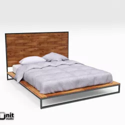 Logan Industrial Bed by West Elm 3D model