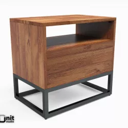 Logan Industrial Nighstand by West Elm 3D model