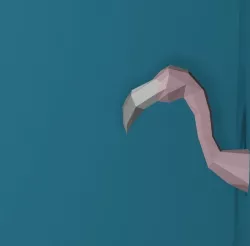 Low poly Flamingo Trophy Low-poly  3D model