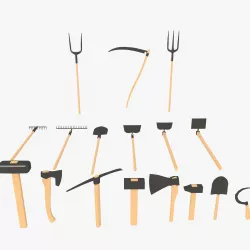 low poly tools pack Low-poly  3D model