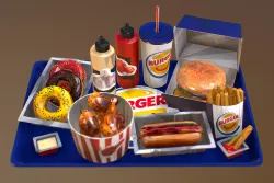 Low Polygon Art Fast Food Burger Big Pack Low-poly  3D model