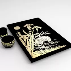 Maki e  Japanese Lacquer Ware 3D model