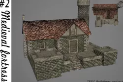 Medieval fortress 2 Low-poly  3D model