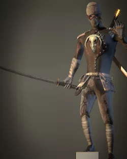 Ninja male Character Low-poly  3D model