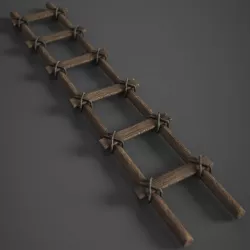 Old Ladder Low-poly  3D model