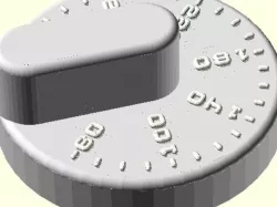Oven knob fully customizable with text