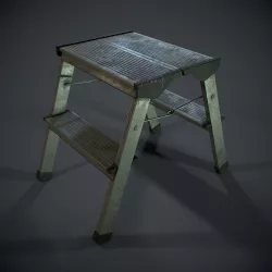 PBR Metal Stepladder Low-poly  3D model