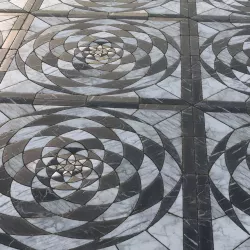 Radial ornamental marble tiles Material Texture