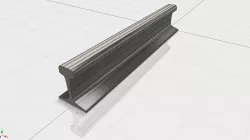 Rail R65 GOST R 51685-2000 3D model