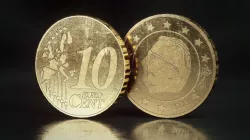 Realistic 10 Cent - Euro - Low poly 3D model Low-poly  3D model