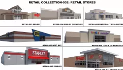 Retail Collection-002 Retail Stores 3D model