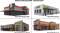 Retail Collection-004 Restaurants 3D model