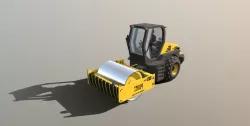 Road Roller - RR57 Low-poly  3D model