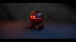 Robo preto    Black Robot Low-poly  3D model