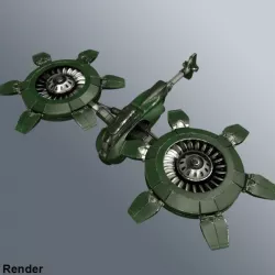 Sci-Fi helicopter 3D model