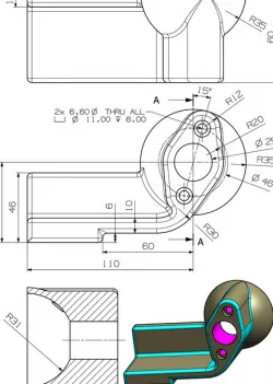 Siemens NX 10 Tutorial 3D MODELING FROM Drawing - Exercise 3
