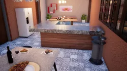 Six Bedroom Residential Low-poly  3D model
