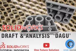 SolidWorks Tutorial Indonesia #036 (Eng Sub) - Draft & Analysis 'Dagu'