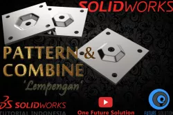 SolidWorks Tutorial Indonesia #037 (Eng Sub) - Pattern & Combine 'Lempengan'