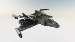 SPACE FIGHTER Game Ready With Cockpit Low-poly  3D model