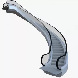 Spiralator - curved escalator 3D model